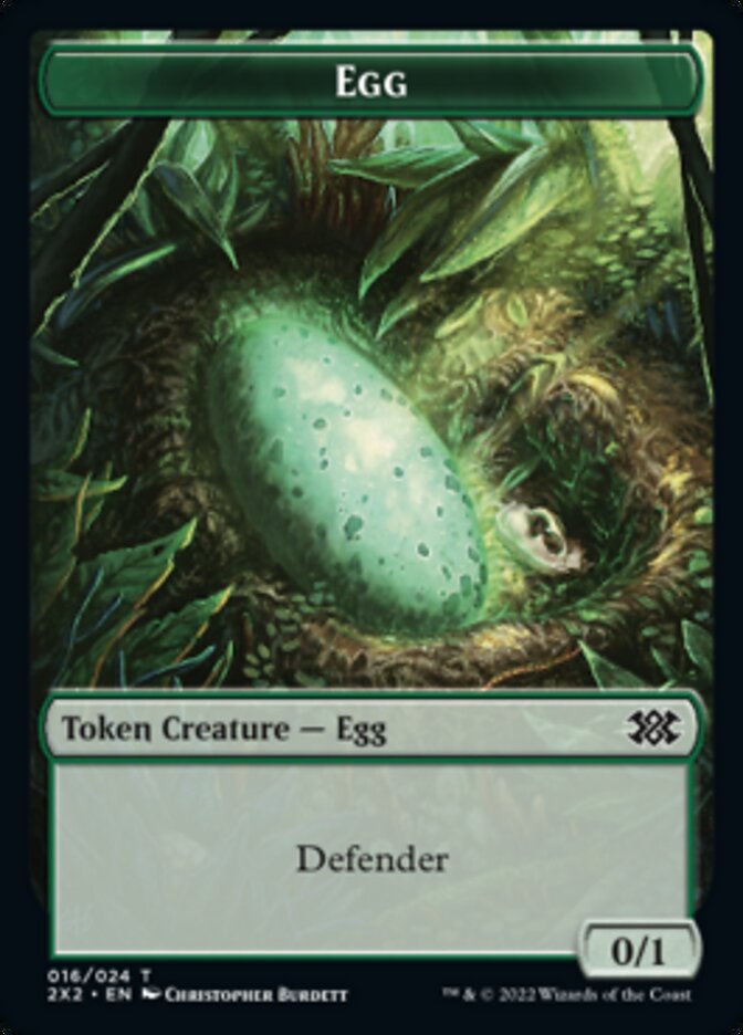 Egg // Angel Double-Sided Token [Double Masters 2022 Tokens] 