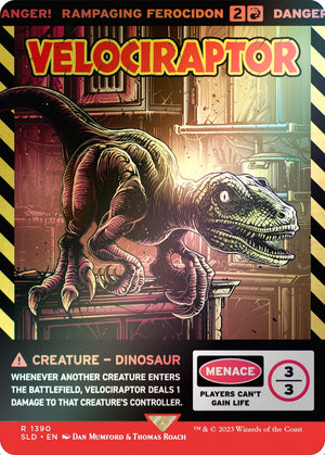 Velociraptor - Rampaging Ferocidon (Rainbow Foil) [Secret Lair Drop Series] 