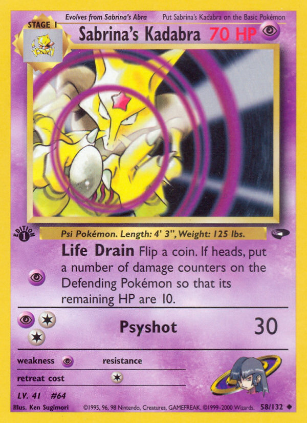 Sabrina's Kadabra (58/132) [Gym Challenge 1st Edition] 