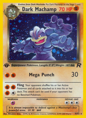 Darth Machamp (10/82) [Team Rocket 1st Edition] 