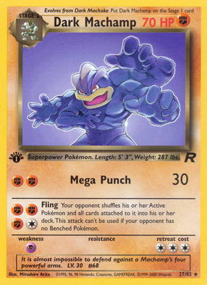 Darth Machamp (27/82) [Team Rocket 1st Edition] 