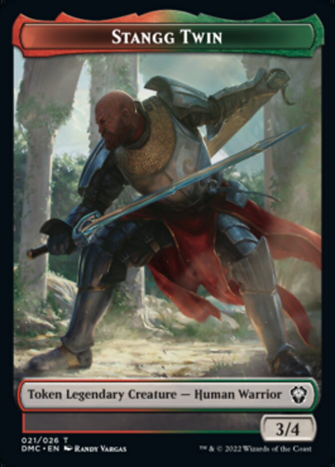 Soldier // Stangg Twin Double-Sided Token [Dominaria United Tokens] 