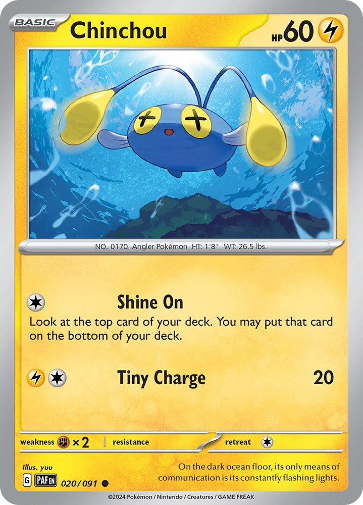 Chinchou (020/091) [Scarlet &amp; Violet: Paldean Fates] 