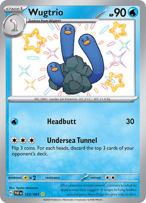 Wugtrio (122/091) [Scarlet &amp; Violet: Paldean Fates] 