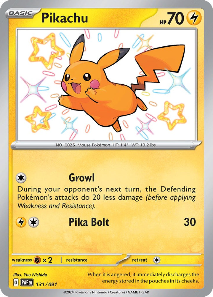 Pikachu (131/091) [Scarlet &amp; Violet: Paldean Fates] 