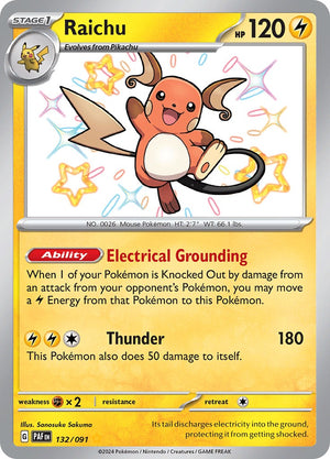 Raichu (132/091) [Scarlet &amp; Violet: Paldean Fates] 