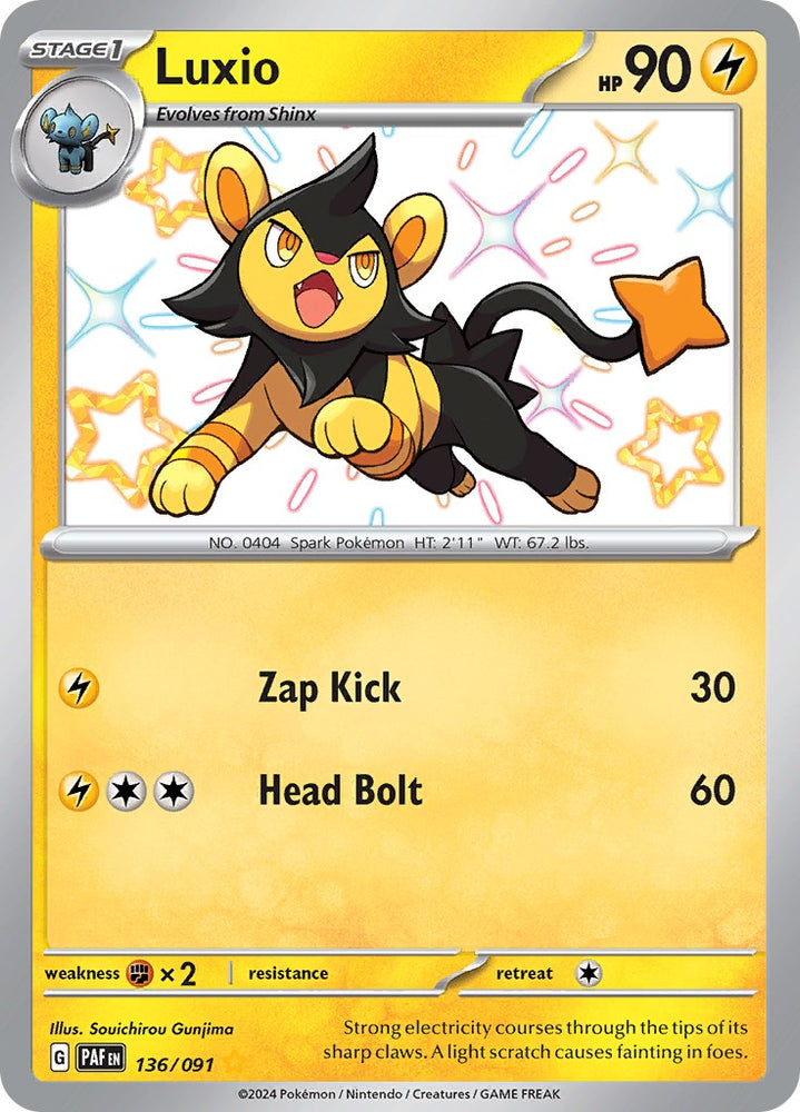 Luxio (136/091) [Scarlet &amp; Violet: Paldean Fates] 