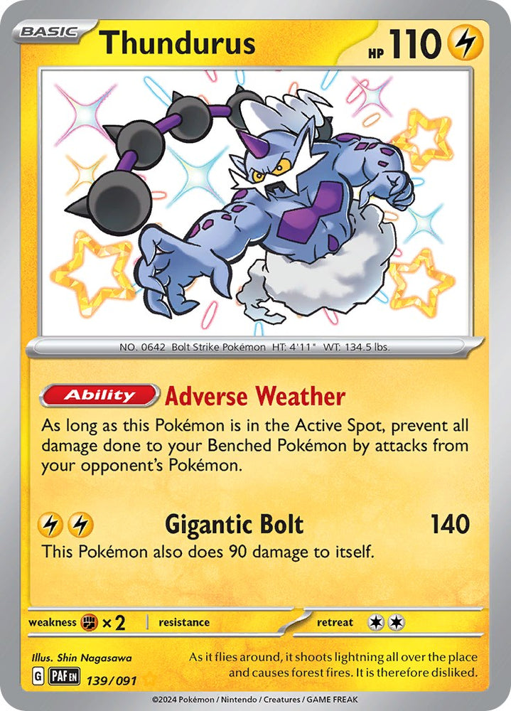 Thundurus (139/091) [Scarlet &amp; Violet: Paldean Fates] 