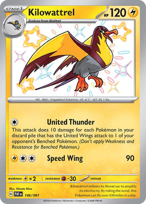 Kilowattrel (146/091) [Scarlet &amp; Violet: Paldean Fates] 