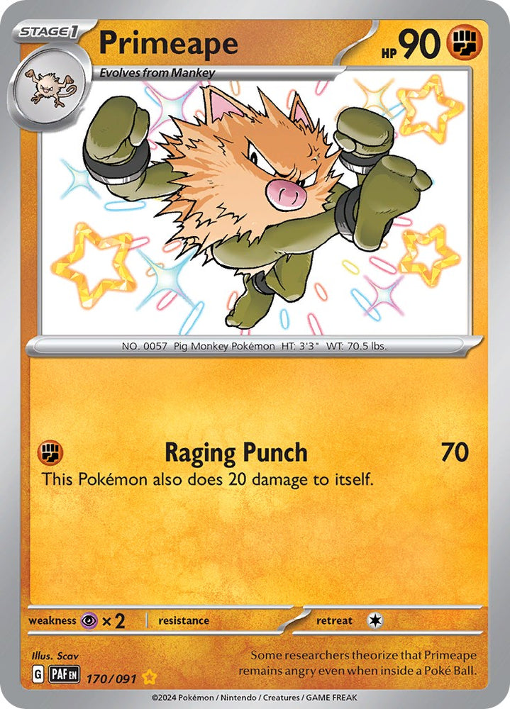 Primeape (170/091) [Scarlet &amp; Violet: Paldean Fates] 