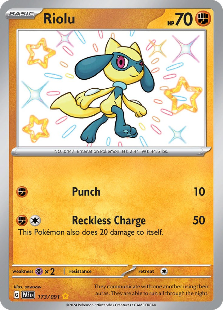 Riolu (173/091) [Scarlet &amp; Violet: Paldean Fates] 