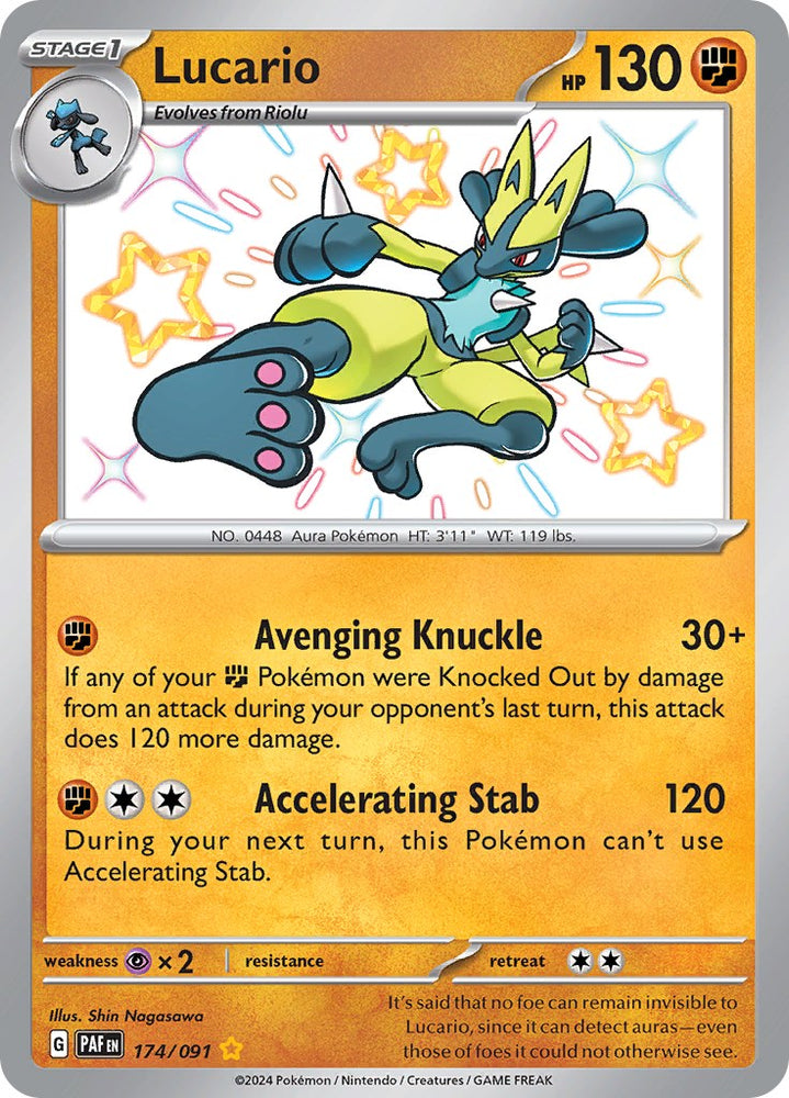 Lucario (174/091) [Scarlet &amp; Violet: Paldean Fates] 