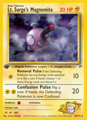 Lt. Surge's Magnemite (50/132) [Gym Heroes 1st Edition] 