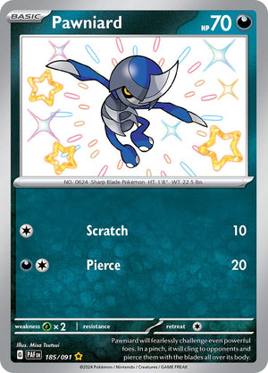 Pawniard (185/091) [Scarlet &amp; Violet: Paldean Fates] 