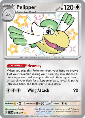 Pelipper (204/091) [Scarlet &amp; Violet: Paldean Fates] 