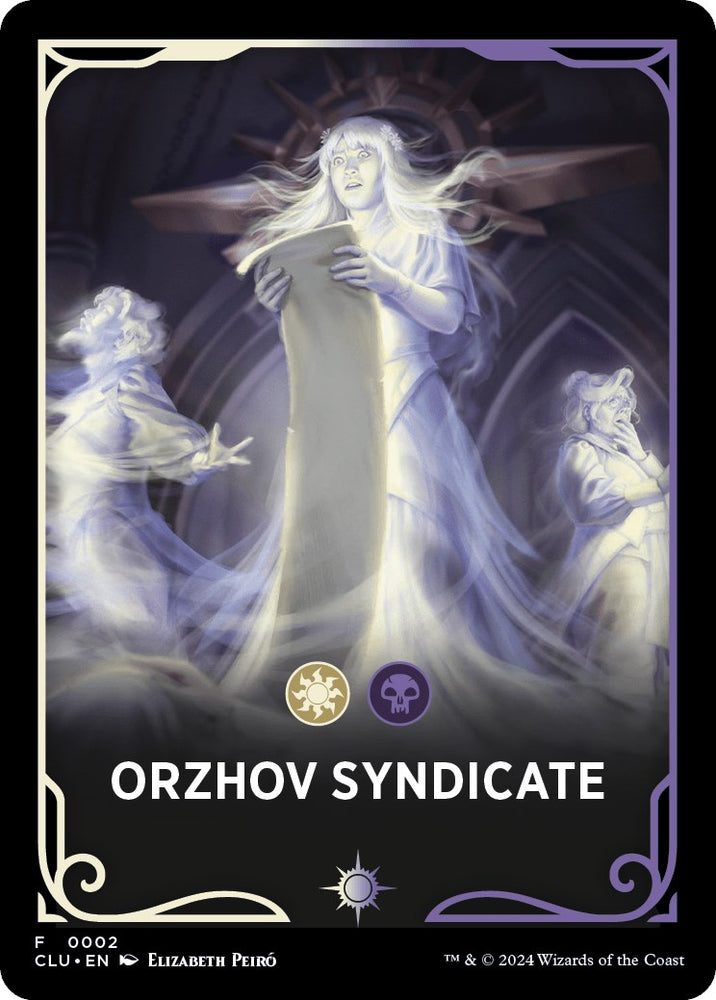 Orzhov Syndicate Theme Card [Ravnica: Clue Edition Tokens] 