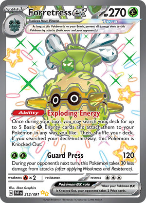Forretress ex (212/091) [Scarlet &amp; Violet: Paldean Fates] 