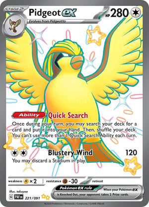 Pidgeot ex (221/091) [Scarlet &amp; Violet: Paldean Fates] 