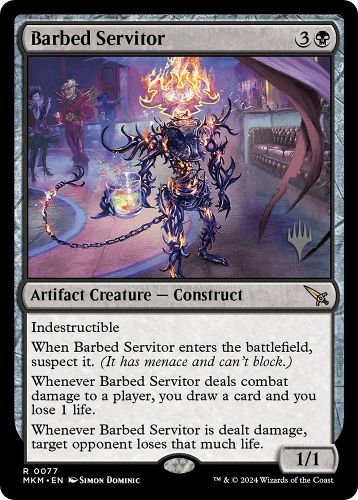 Barbed Servitor (Promo Pack) [Murders at Karlov Manor Promos] 