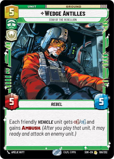 Wedge Antilles - Star of the Rebellion (100/252) [Spark of Rebellion] 