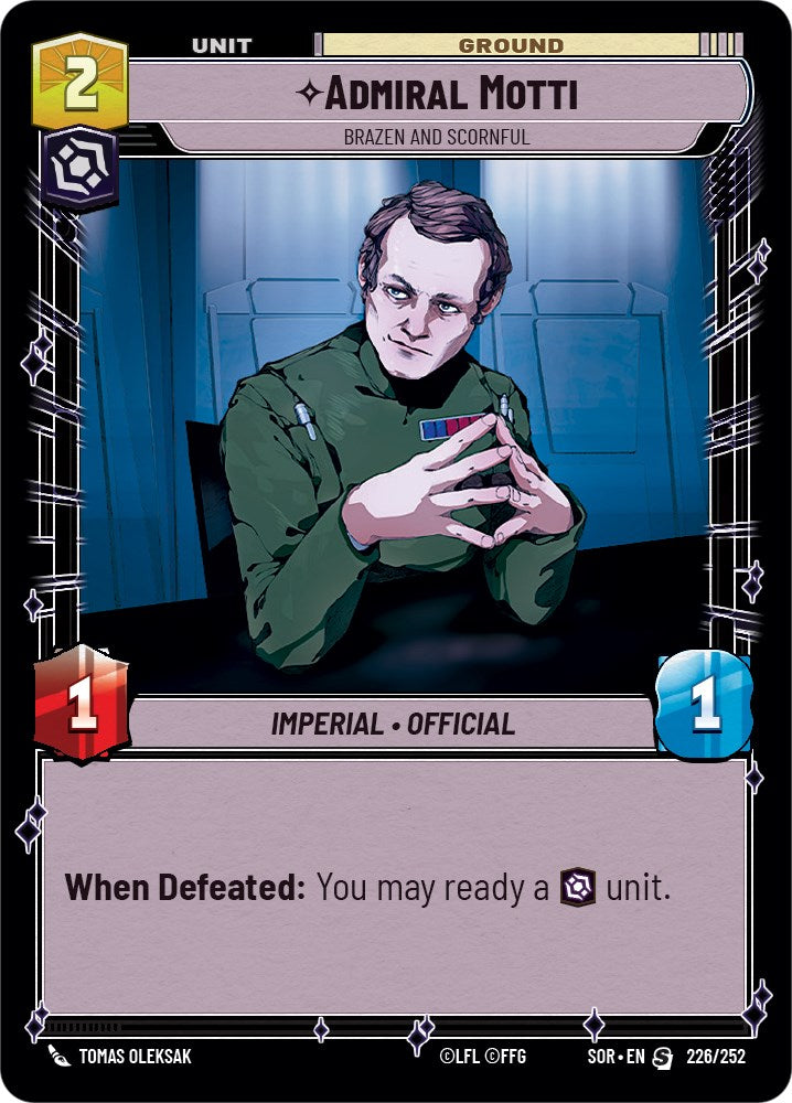 Admiral Motti - Brazen and Scornful (226/252) [Spark of Rebellion] 