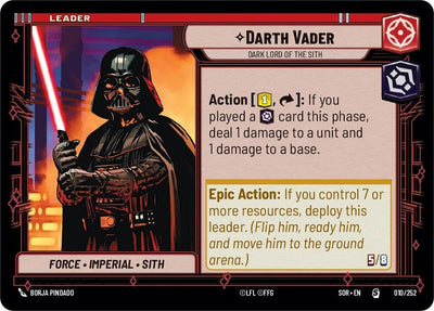 Darth Vader - Dark Lord of the Sith (010/252) [Spark of Rebellion] 