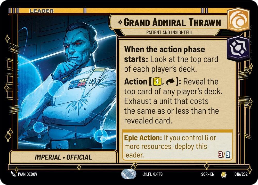 Grand Admiral Thrawn - Patient and Insightful (016/252) [Spark of Rebellion] 