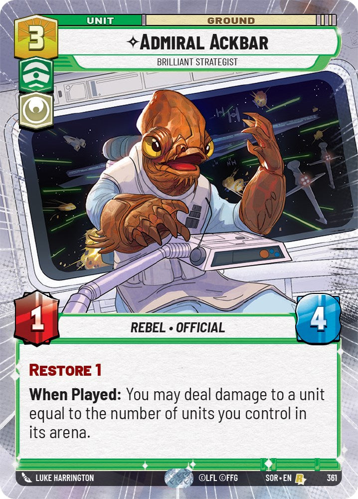 Admiral Ackbar - Brilliant Strategist (Hyperspace) (361) [Spark of Rebellion] 
