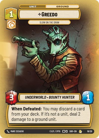 Greedo - Slow on the Draw (Weekly Play Promo) (18/20) [Spark of Rebellion Promos] 