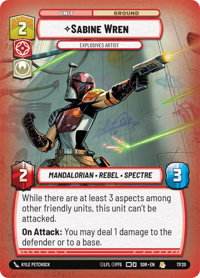 Sabine Wren - Explosives Artist (Weekly Play Promo) (17/20) [Spark of Rebellion Promos] 