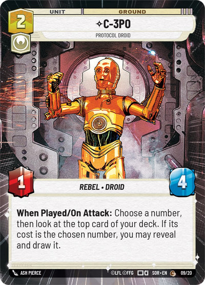 C-3PO - Protocol Droid (Hyperspace) (Weekly Play Promo) (9/20) [Spark of Rebellion Promos] 