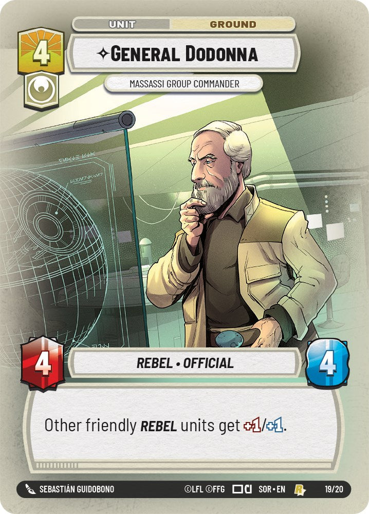 General Dodonna - Massassi Group Commander (Weekly Play Promo) (19/20) [Spark of Rebellion Promos] 