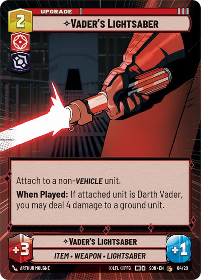 Vader's Lightsaber (Hyperspace) (Weekly Play Promo) (4/20) [Spark of Rebellion Promos] 