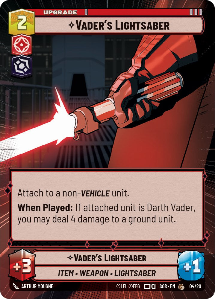 Vader's Lightsaber (Hyperspace) (Weekly Play Promo) (4/20) [Spark of Rebellion Promos] 