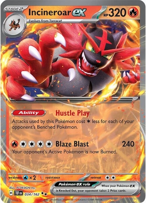 Incineroar ex (034/162) [Scarlet &amp; Violet: Temporal Forces] 