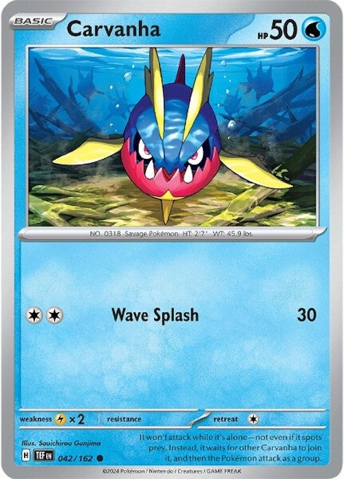 Carvanha (042/162) [Scarlet &amp; Violet: Temporal Forces] 