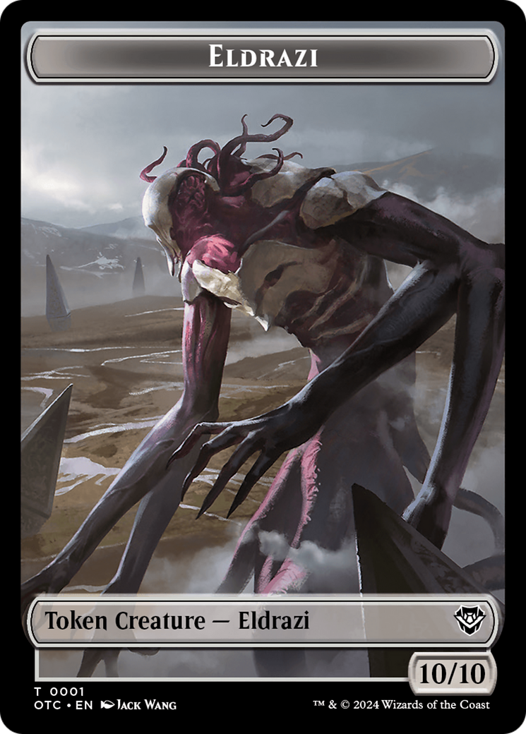 Eldrazi // Clue Double-Sided Token [Outlaws of Thunder Junction Commander Tokens] 