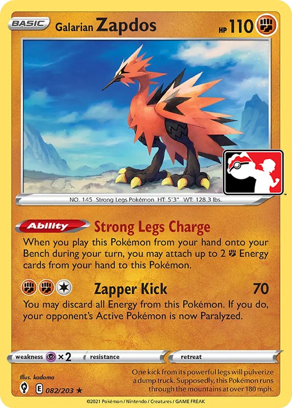 Galarian Zapdos (082/203) [Prize Pack Series One] 