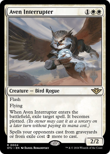 Aven Interrupter (Promo Pack) [Outlaws of Thunder Junction Promos] 