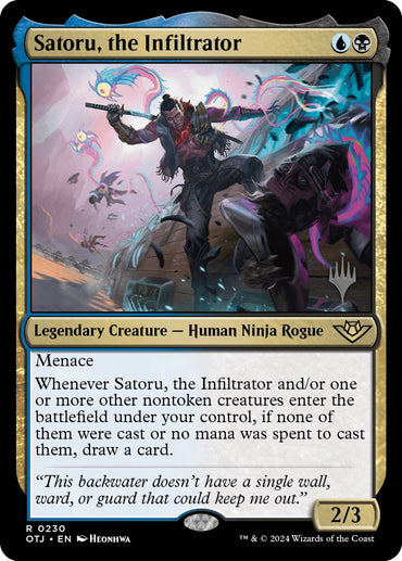 Satoru, the Infiltrator (Promo Pack) [Outlaws of Thunder Junction Promos] 