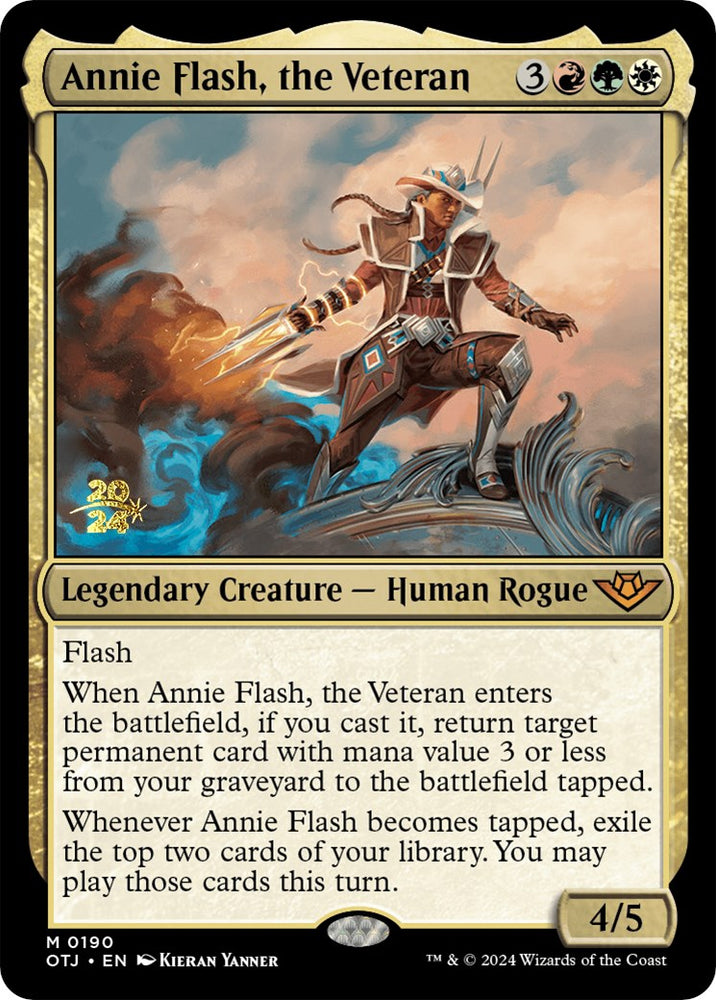 Annie Flash, the Veteran [Outlaws of Thunder Junction Prerelease Promos] 