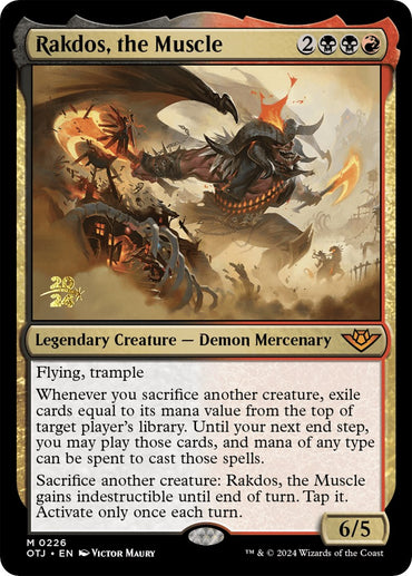 Rakdos, the Muscle [Outlaws of Thunder Junction Prerelease Promos] 