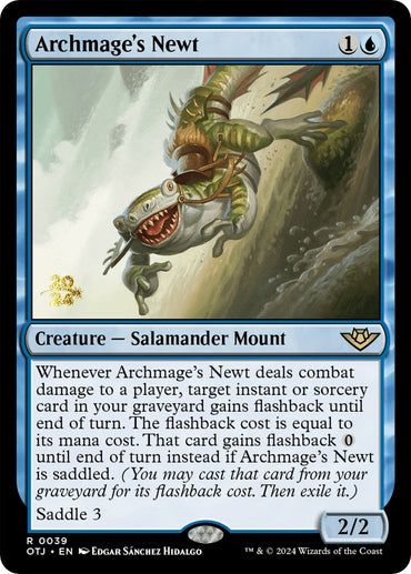 Archmage's Newt [Outlaws of Thunder Junction Prerelease Promos] 