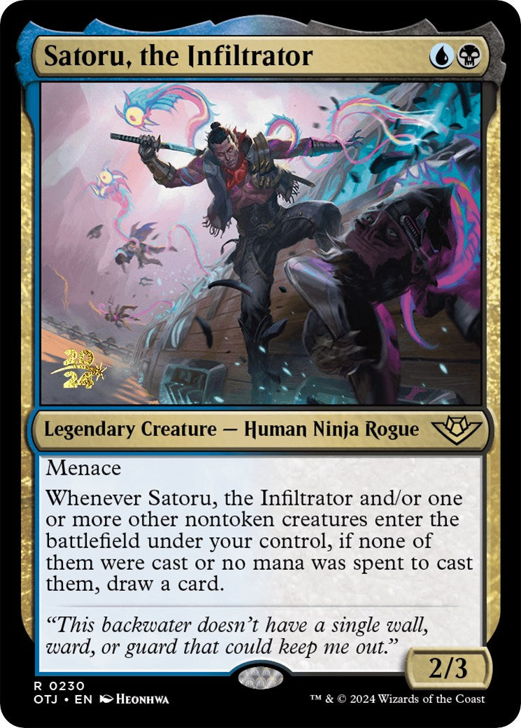 Satoru, the Infiltrator [Outlaws of Thunder Junction Prerelease Promos] 