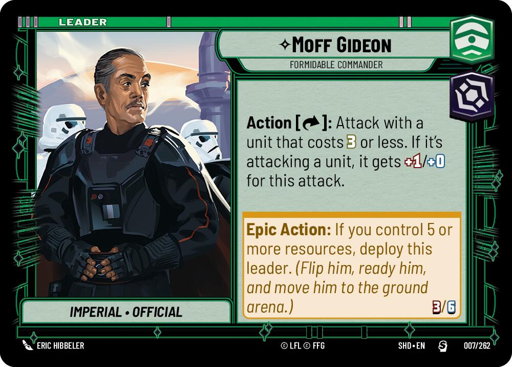 Moff Gideon - Formidable Commander (007/262) (007/262) [Shadows of the Galaxy]