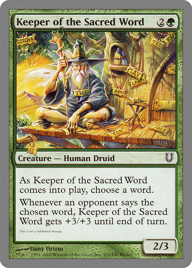 Keeper of the Sacred Word [Unhinged] 