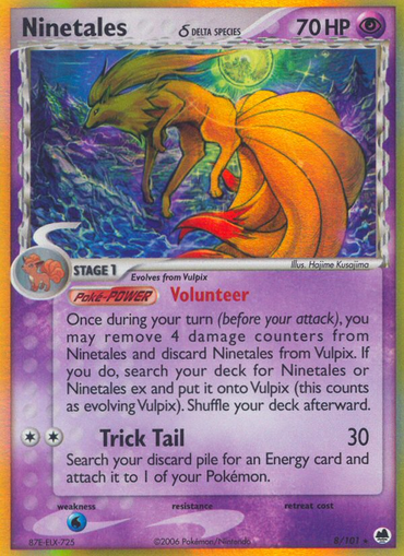 Ninetales (8/101) (Delta Species) [EX: Dragon Frontiers] 