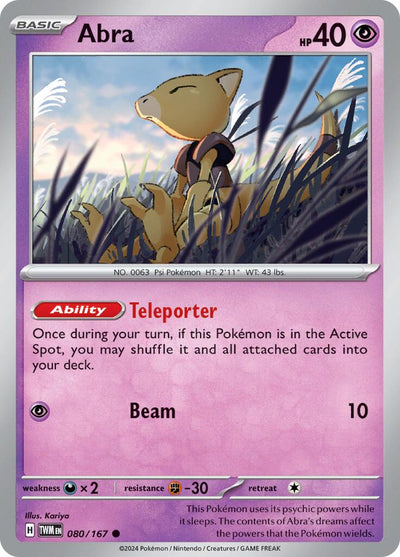 Abra (080/167) [Scarlet &amp; Violet: Twilight Masquerade] 