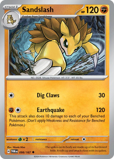 Sandslash (098/167) [Scarlet &amp; Violet: Twilight Masquerade] 