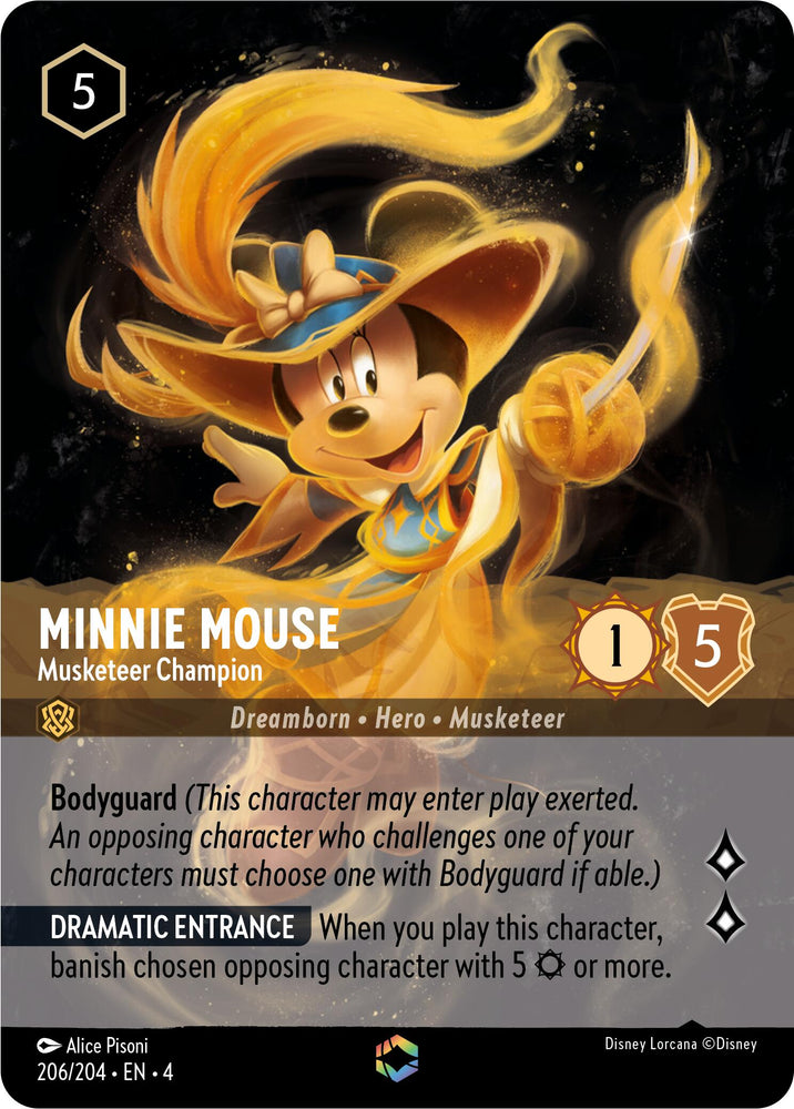 Minnie Mouse - Musketeer Champion (Enchanted) (206/204) [Ursula's Return] 